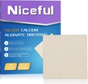 SilverCalcium Wound Dressing 4X4, HSA FSA Eligly, SANGAT Absorbend Ag Silver Calcium Alginate Wound Dressing Soft, 5 Pcs