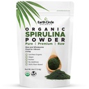Spirulina Powder, Kosher, Raw dan Non- Irradiated 124; Murni Vegan Protein 126; Premium Superfood, Tinggi di Amino Acids dan Antioksidants - 4 Ounce