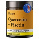 OMRE Quercetin dan Fisetin Suplemen Partai Tiga Puluhan Teruji untuk Pendukung Penuaan - 500mg Quercetin Phyttoome dan 100mg Fisetin - Fenoavable Forms