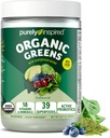 Murni Terinspirasi bubuk hijau organik Smoothie Mix, Unflafedored (24 pelayan) - Progories for Digetical Health with Spirulina & Chlorella for Gut Health - Vegan & Gluten- Free