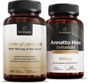 Premium Geranylgeraniol Plus Annatto Max DeltaGold - for Heart Health Aging, Ammune Support & Overall Wellgeraniol 60 Capsules - Annatto Max 60 Capsules