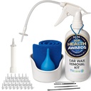 Ear Wax Removal Tool oleh Tilcare - Ear Irrigation Flushing System for Dewasa & Kids - Perfect Ear Cleaning Kit - termasuk Basin, Syringch Kit, Curette, handuk dan 30 Tips Disposable