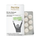 Pro- Ven Fit for School Kids Probiotic Chewable Tablet Chewable 12.5 Milyar CFUs dengan Vitamin C & D untuk Ages 4-16: Natural Strawberry Flavor 124; Vegetarian, Gluctene & Lactose Free Alaghtee