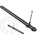 Alat Kompas Woodpass 300mm, Large Compass Woodworking Scribing Circle, Karpenter Compass Range Marking Gauge Circle Marking Tool for Engineer Carpenter (Hitam)