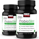 FORCE FACTOR ProbioSlim, 2- Pack, Probiotic Suplemen untuk Perempuan dan Pria dengan Propoletic and Green Tea Extract, Mengurangi Gas, Bloting, Sembelit, Dukungan Kesehatan Digetical & Gut Kesehatan, 60 Kasules
