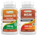 Terbaik Extra Virgin Coconut Oil 1000 mg & MSM 1000 mg