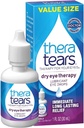 TheraTears Dry Eye Therapy Lebricant Eye Drops Twin Pack, (2 x 30mL Bottles) + 1.0 Fl Oz Bottle