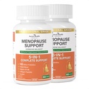 Suplemen Menopause untuk Bantuan Provinsi Menopause Perempuan, Vitamin D3 & B6, Mensupport Hot Flashes, Night Sweats, Bloating & Gut Health with Black Cohosh, Collagen 124; 180 Veggie Caps