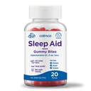 CalmCo Adult Aid Sleep Gummy Bites - Non- Habit Forming Sleep Support with 25mg Diphenhydramine, EAL-to-Chew Nighttime Aid Gummies, Promoes Better Sleep, and Fall Asleep Faster, 20 Count