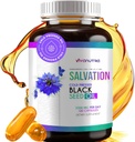 Katup Minyak Benih Hitam - Dingin Menekan Nigella Sativa (Turki) Thymoquinone, Black Cumin Nigella Sativa Minyak Benih, 100% Liquid Pure Blackseed Eil 120, 500mg Per Capsule, Dibuat di Amerika Serikat