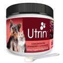 NUSENTIA UTRIN - Dukungan urinary untuk Cats & Dog - Dual- Action Cranberry & D- Mannose - untuk Natural Bladder Health, Incontinental, dan Recurring UTI, 60 Servings