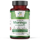 Aura Moringa Leaf Capsules 124; 1500mg - 150 HPMC Veg 124; Whole Leaves Green Food Nutrition 124; Forally Boosts Metabolisme, Energy, Health, & Stamina 124; 100% Pure Moringa Aman 1244; Non GMO.