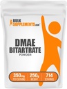 BulkSuplements.com DMAE Bitartch Powder - Dimethylaminoetanol Bitartrat, DMAE Suplemen - Unflafeed & Gluten Free, 350mg per Serving, 250g (8.8 oz) (Paket 1)
