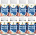 2400MG Lipomal Glutathione, dengan Vitamin C, Milk Thistle & Alpha- Lipoic Acid, Master Antioksidants, Pure Reduced L- Glutathione - Sistem kekebalan sel, Perbaikan, Energi, Absorpsi Tinggi, 480 Softgeels