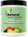 Super Greens Powder Organic Organic 124; Green Suplemen 124; Great Tasting Fruits and Vegetables Juice & Smoothie Mix Progories & Digetical Enzymes (Chlorella Berry) 1 item, 7.4 Ounce