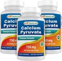 Kalsium Pyruvate 750 mg 120 Capsules oleh Best Compials (Paket 3)
