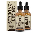 Striking Viking Beard Oil untuk Pria - 2 Fl Oz, Kembang 2, Vanilla Scent - Alal Deherved Conditioner dengan Almond, Tea Tree, Argan & Joba Oil untuk Beard Growth, Perhalus & Moisturizing