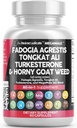 Clean Nutraceuticals Fadogia Agrestis Tongkat Ali Turkesteron Suplemen dengan Horny Goat Weed, Saw Palmetto, Maca Root, Siberian Ginseng, Tribulus Terrestris, Fenugreek, Wild Yam - 60 Count