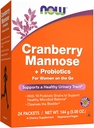 Suplemen NOW, Cranberry Mannose + Progities dengan campuran 10 Probiotic Bakteri Strains, 24 / Box