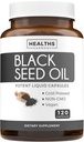 Minyak Benih Hitam - 120 Softgel Capsules Skin Kesehatan (Non- GMO & Vegan) Cold-Menekan Nigella Sativa Memproduksi Cumin Hitam Murni dengan Vitamin E - 500mg Masing-masing, 100mg Per 2 Capsule Serving