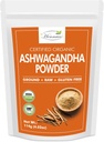 Powder Ashwagandha Organik 124; Reselatable Zip Lock Pouch 124; Witania Somnifera dari India, USDA Organik 124; Non- GMO 124; Pure & Natural Herwaganda Powder 144; 114 Grams (4 OZ)