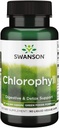 Swanson Chlorophill - Green Foods Formula Supporting The Body 's Natural Cleansing & Deodorizing Proses - Promotes Gut Health Support - (90 Liquid Vevgie Capsules, 50mg Masing-masing)