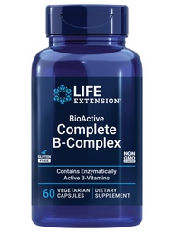 Ekstensi Hidup BioAktif Kompleks B- Hati, Otak, dan Nerve Dukungan, Energi Sehat, Metabolisme, Kompleks B Lengkap, 60 Kapsul Vegetarian
