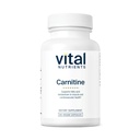 Tambahan Nutrik Vital Carnitine 500mg 124; L- Carnitine Suplemen untuk Dukungan Kesehatan Jantung 124; Suplemen Energi Vegan 124; Gluten, Dairy, Soy Free 124; Nor-GMO 124; 60 Capsules
