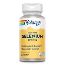 Solaray Yeast Free Selenium 200mcg, Selenium Capsules for Healthy Thyroid Fungsi & Imune Dukungan, Suplemen Absorpsi Tinggi, Vegan, 90 Servis, 90 VevCaps