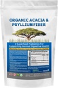 Acakia & Psyllium Husk Fiber Powder 2 Organik Soluble Fiber Digetical Restoring Gut Nutrients. Psyllium Organik Husk & Organik Powder IBS, Leaky Gut 1.5 Ibs (24oz)
