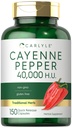 Carlyle Cayenne Pepper Capsules 124; 40.000 HU = 124; Non-GMO dan Gluten Free Suplemen
