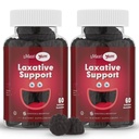 Maki Natural Laxative Gummies for Adules and Kids - Non- GMO dan Vegan Segan Stool Softer Gummies - Berry Flavor Disable Laxatives for Constipation Support (60 Count, Pack 2)