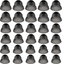 30 Pcs Dome Hearing Aid Silicone Hearing Aid Domes Hearing Aid Power Medium Power Small Close Ear Tips Hearing Large Power for Hearing Ressure Accesories (Black)