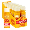 Vive Organic Immune Support Shot, Cold- Press Ginger, Turmeric, & Echinacea, Gluten Free, Vegan, Immunity Boost Original, 2 Fl Oz (Pack of 12)