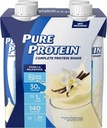 Protein Vanilla Murni Shake 124; 30g Protein Lengkap 124; Siap untuk Minum dan Keto-Friend4; Vitamin A, C, D, dan E ditambah Zinc untuk mendukung Imune Kesehatan 124; 11oz Botol 124; 4 Pack