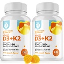 DR. MORITZ Vitamin D3 Gummies (5000 IU) with K2 - for Dewata and Kid - Vitamin D3 K2 Gummies for Imune Dupport & Bone Health - Vegan, Sugar Free, Gluten Free (120 Count)