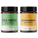 HERBAMAMA Laut Moss dan Ashwagandha Kit - Bundle of 1600 mg Moss laut dengan Bladderwrack & Ashwagandha Root Gummies - Vegan, Non-GMO, Glatin- Free - 2 Pack