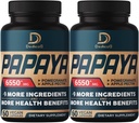 10in1 Pure Papaya Enzymes for Distraffic 6550mg Bulan Dukung Diffic, Immune & Body Health - dicampur dengan Ekstroted Pectin, Ginger, Turmeric, Peppermint - 2 Paket 60