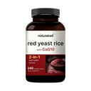 Red Yeast Rice dengan CoQ10, 240 Veggie Capsules 124; Advanced Heart Herbal Suplemen - Antioksidant Dukungan untuk Kesehatan Energi & Hati - Non-GMO