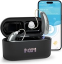 Hearing Aids (Not Amplifier), Bluetooth Rechargable Hearing Aids for Senior Dewasa, Superior Sound Quality OTC Hearing Aid with Noise Cancellation, Bluetooth Diaktifkan & App Control, 4 Mode