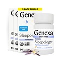Genexa Sleepologi bagi orang dewasa; Melonalin Free Sleep Aid 124; Soote Natural Vanilla & Lavender Flavor & Lavender 124; Certified Organic & None-GMO 124; Homedy Remedy Made Clean 124; 180 Chelable Tablets (3 Pack)