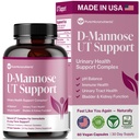 Murni D Mannose Capsules 1000mg Per Serve - Fast Acting UTI Dump - Urinary Treact Cleanse & Bladder Health - Cranberry, D-Mannose, Dandelion, Hibiscus Flower - 60 Veggie Caps