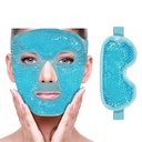 ZNOY CUETLEY D Cooling Ice Face Eye Mask for Reduce Puffiniss, Bags Under Eyes, Sinus, Redness, Relief, Dark Circles, Migraine, Hot / Cold Pack with Soft Plush Backing (Blue * Eye Mask + 1 * Face Mask)