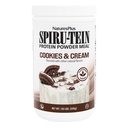 NaturesPlus SPIRU-TEIN Shake - Cookies & Cream - 1.15 lbs, Spirulina Protein Powder - Plant Based Meal Replacement, Vitamin & Mineral For Energy - Vegetarian - 15 Servis