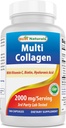 Selir terbaik Multi Collagen Pil 2000mg untuk Perempuan & Pria - Collagen Collagen Peptides untuk Rambut Skin dan Nails dengan Types I II III V X, Biotin, Acid Hyalinic & Vitamin C