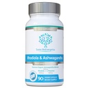Rhodiola & Ashwagandha dengan L-Theanine - Penghargaan Memenangkan Ashwagandha KSM-66 600mg & 1500mg Rhodiola (3% Rosavins - 1% Salidrososides) seluruh akar ekuivalen - adaptogen combo- Tidak ada isian buatan