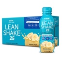 GNC Lean Shake 25 Protein Shake, Clinically Proven Weight Management, Meal Replacement, 25g Protein dengan Zero Added Sugar, Ready To Drink, Banana Cream, Paket 12