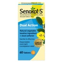 Senokot- S Dual Action 60 Tablet, Natural Vegetable Laxative Ingredient Plus Stool Softtener Tablet, Penyelundupan Berlebihan Lembut Relief Selama Malam dari Konstilasi Pekerjaan Putih