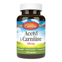 Carlson - Acetyl L- Carnitine, 500 mg, Cognitive Health, Brain Fungsi & Energy Produksi, 120 Kapsul