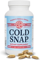 Snap Dynasty Cold Snap - 120ct Kapsul, Pack of 1 - Plant Based Comprehensive Ammune Health Support for All Ages, Rapid Suplemen Dingin dan Flu Dukungan, Tidak Ada Kontrainkasi